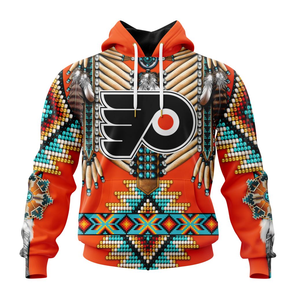 Nhl Philadelphia Flyers Special Native Costume Design Hoodie 3D All Over Print