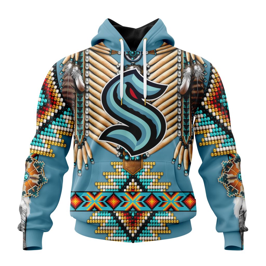 Nhl Seattle Kraken Special Native Costume Design Hoodie 3D All Over Print