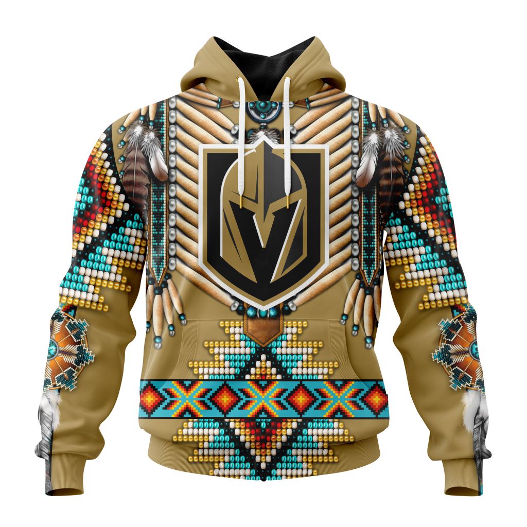 Nhl Vegas Golden Knights Special Native Costume Design Hoodie 3D All Over Print
