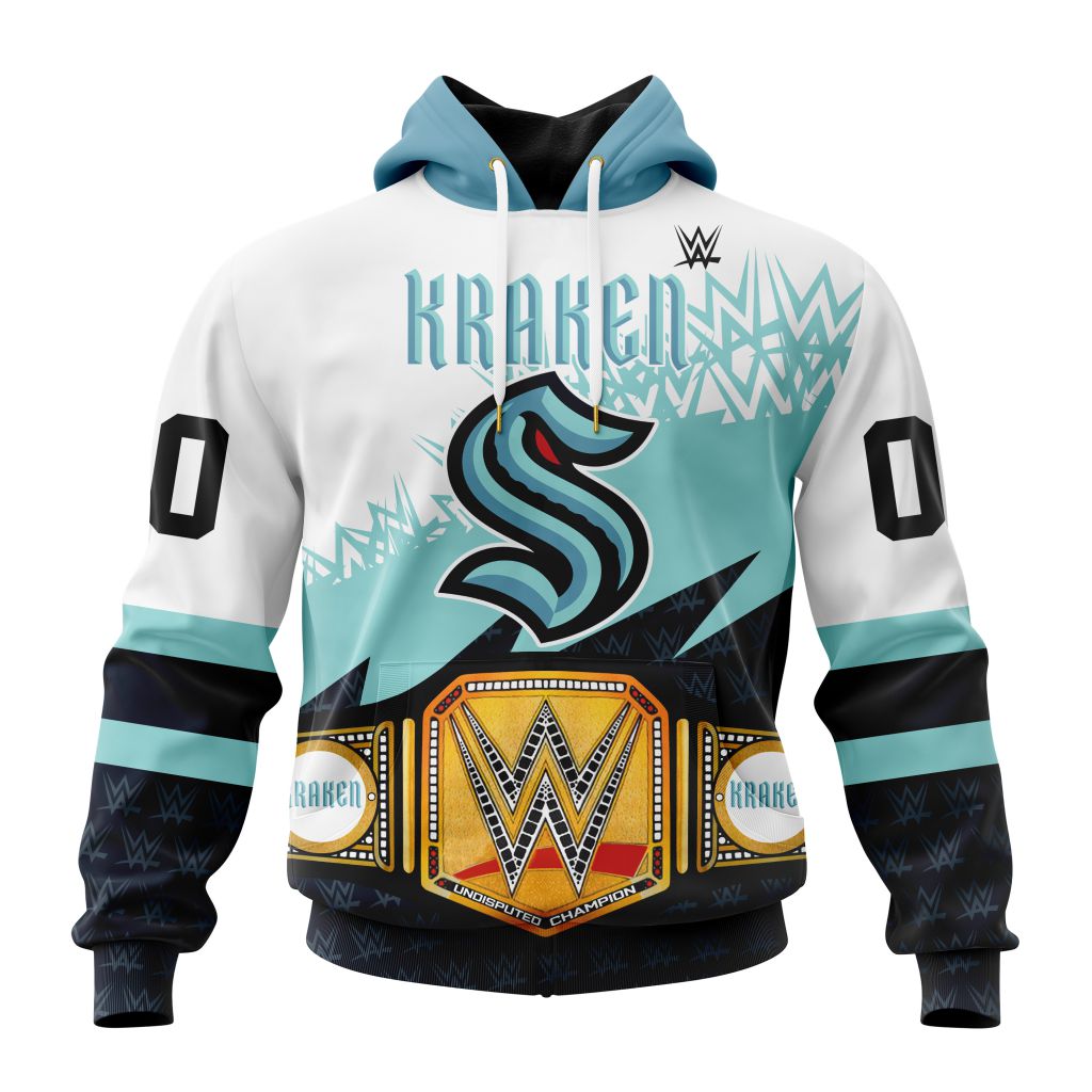 Nhl Seattle Kraken Special Wwe Design Hoodie 3D All Over Print