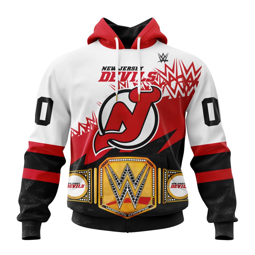 Nhl New Jersey Devils Special Wwe Design Hoodie 3D All Over Print