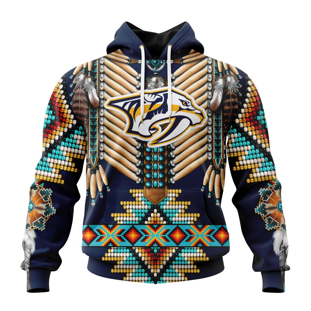Nhl Nashville Predators Special Native Costume Design Hoodie 3D All Over Print