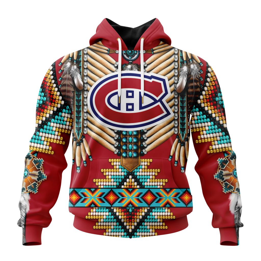 Nhl Montreal Canadiens Special Native Costume Design Hoodie 3D All Over Print