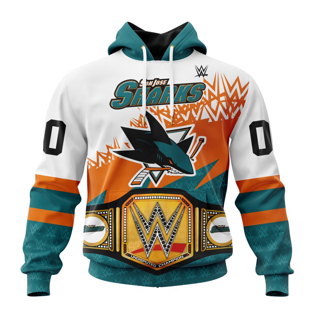 Nhl San Jose Sharks Special Wwe Design Hoodie 3D All Over Print