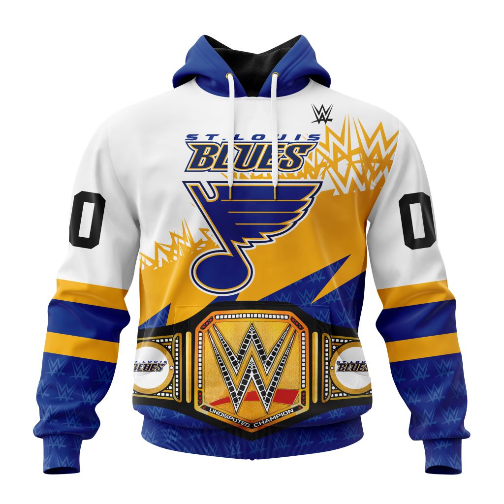 Nhl St. Louis Blues Special Wwe Design Hoodie 3D All Over Print