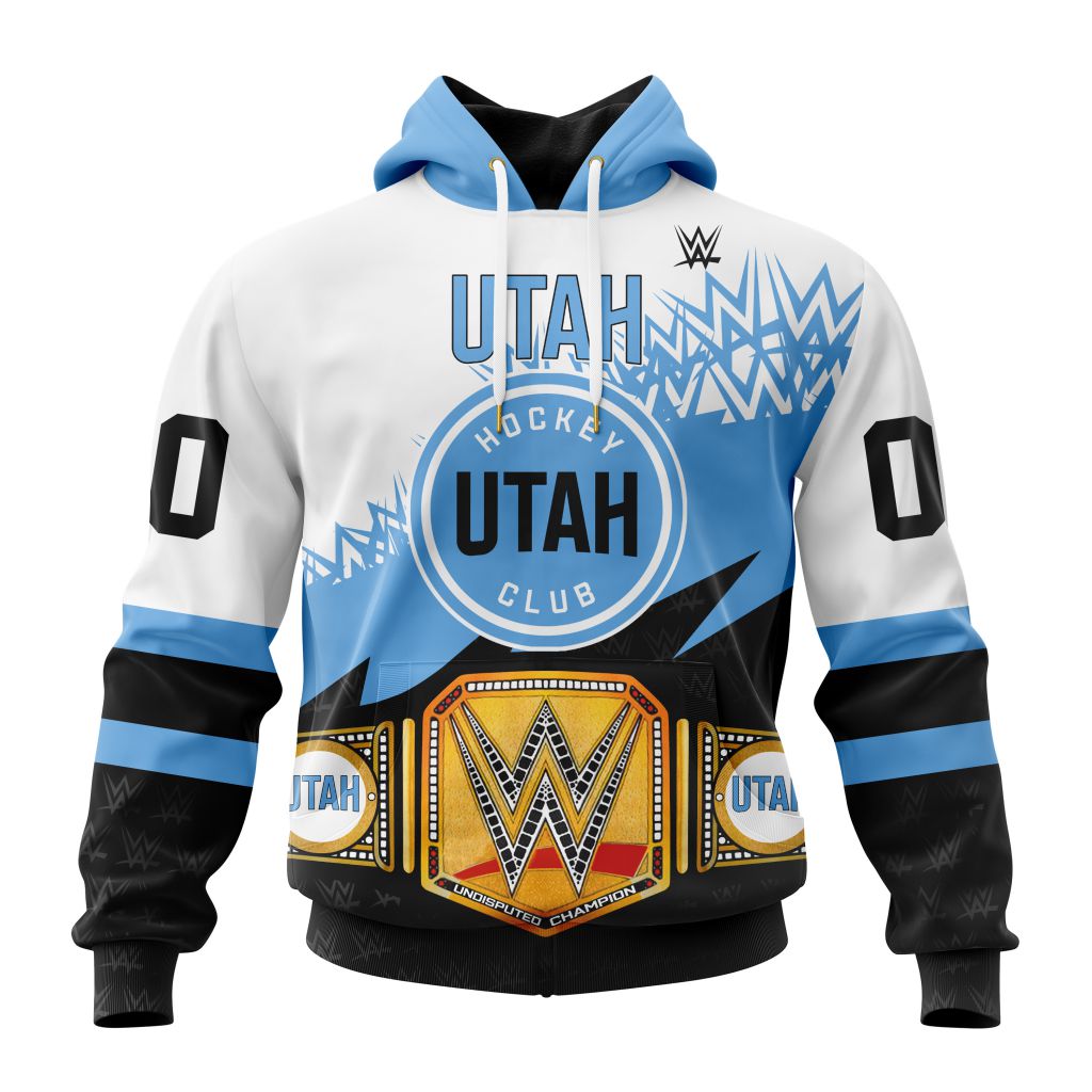 Nhl Utah Hockey Club Special Wwe Design Hoodie 3D All Over Print