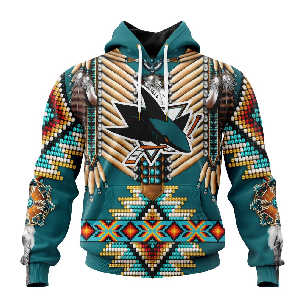 Nhl San Jose Sharks Special Native Costume Design Hoodie 3D All Over Print