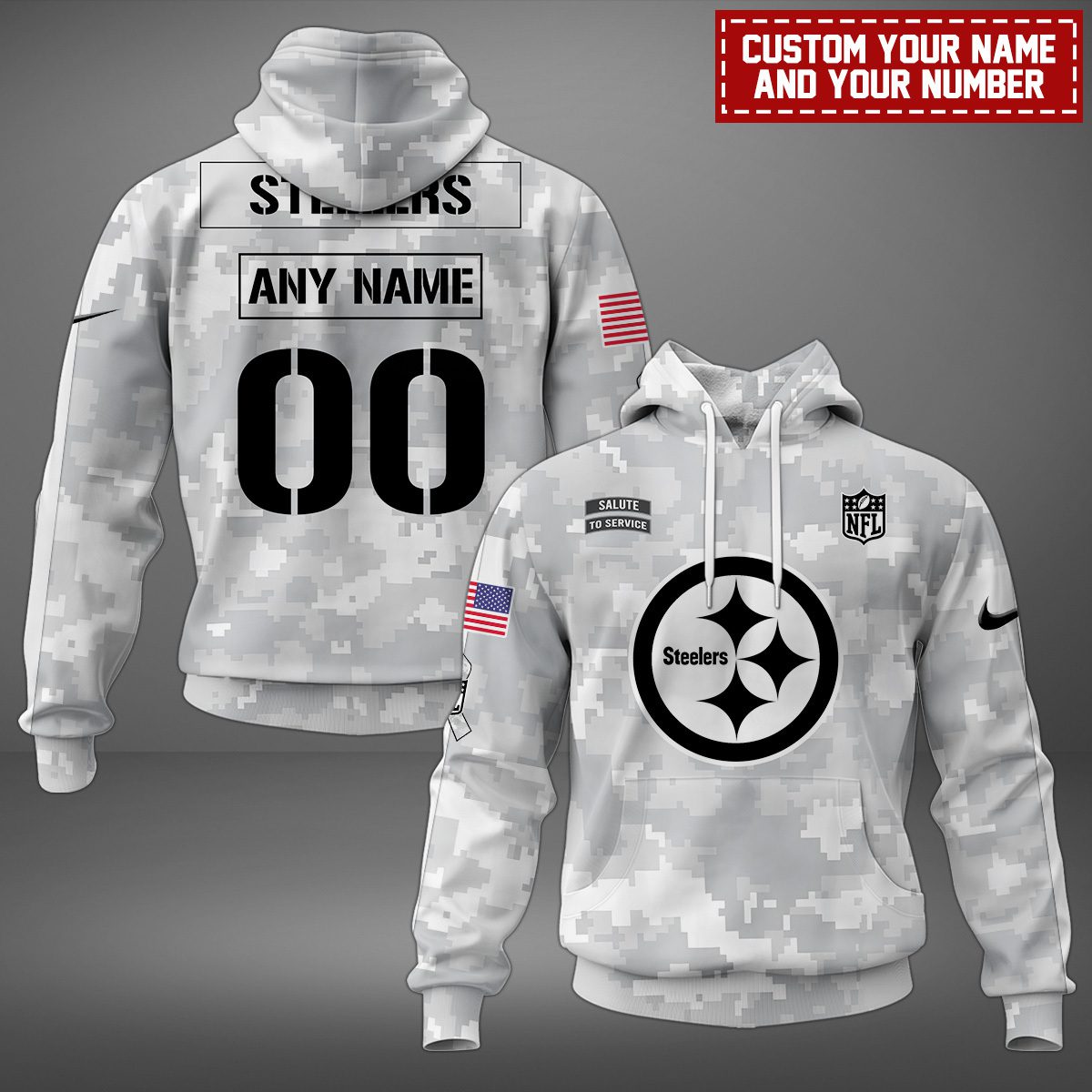 Pittsburgh Steelers Nfl Salute To Service Personalized Hoodie