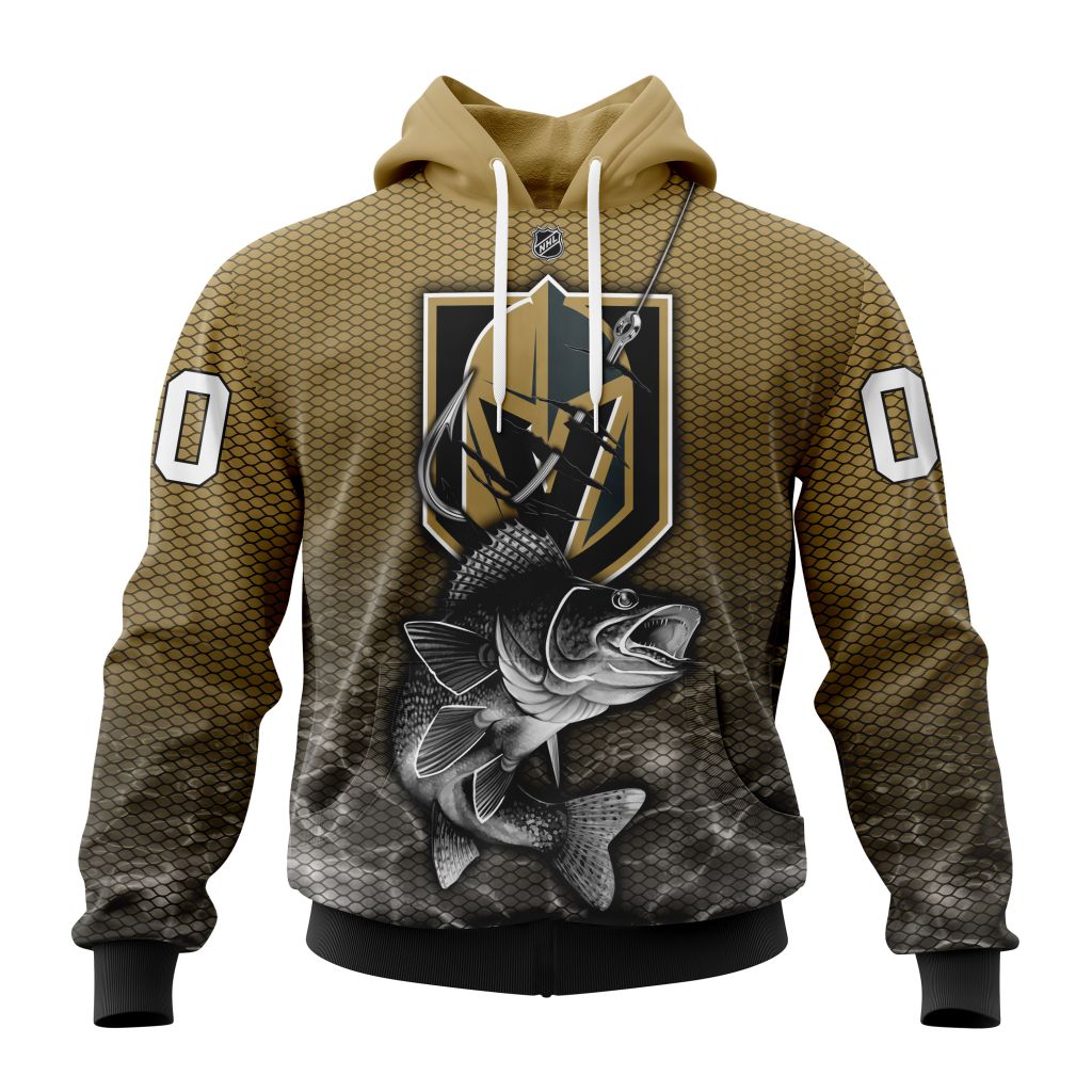 Personalized Nhl Vegas Golden Knights Specialized Fishing Style Pullover Hoodie