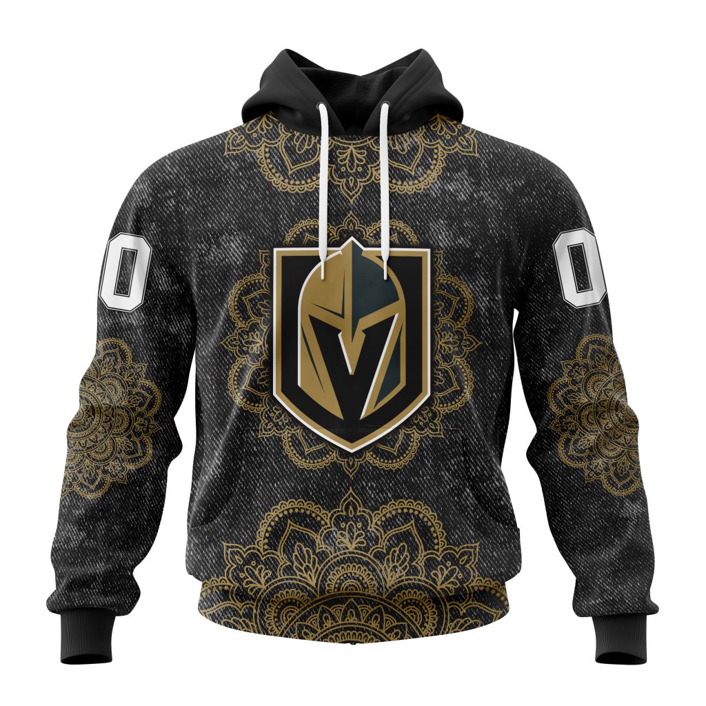 Personalized Nhl Vegas Golden Knights Specialized Mandala Style Pullover Hoodie