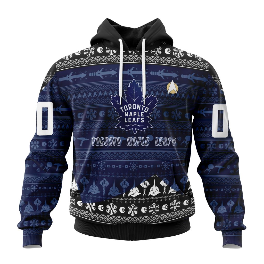 Personalized Nhl Toronto Maple Leafs Special Star Trek Design Pullover Hoodie