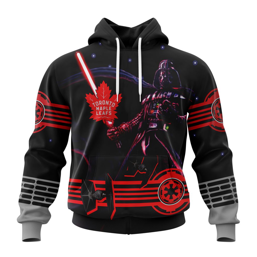 Personalized Nhl Toronto Maple Leafs Specialized Darth Vader Version Jersey Pullover Hoodie