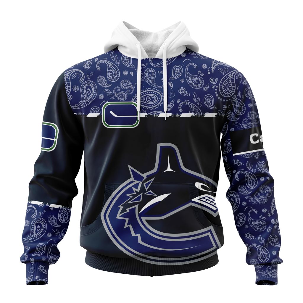 Personalized Nhl Vancouver Canucks Specialized Hockey With Paisley Pullover Hoodie