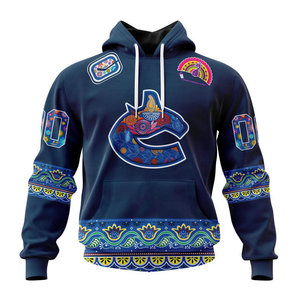 Personalized Nhl Vancouver Canucks Jersey Hockey For All Diwali Festival Pullover Hoodie