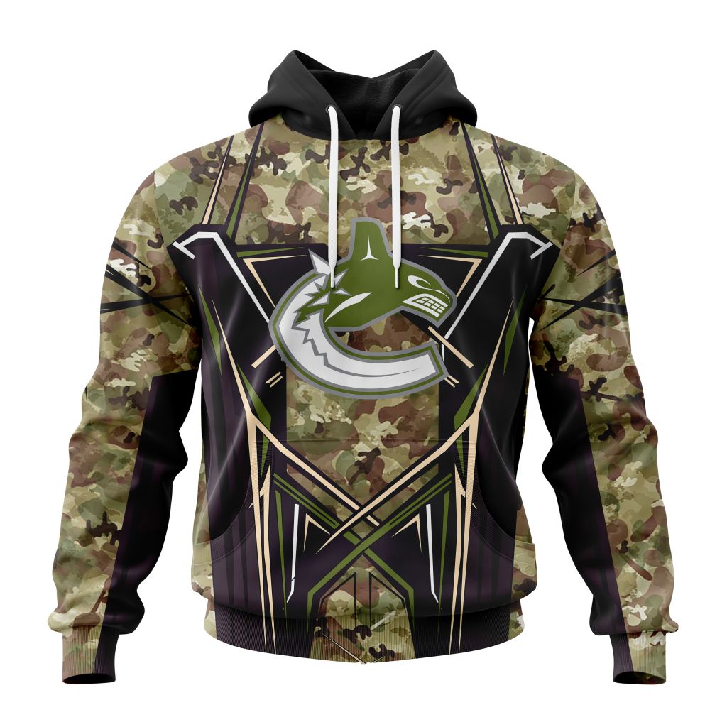 Personalized Nhl Vancouver Canucks Special Camo Color Design Hoodie