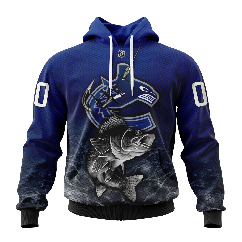 Personalized Nhl Vancouver Canucks Specialized Fishing Style Pullover Hoodie