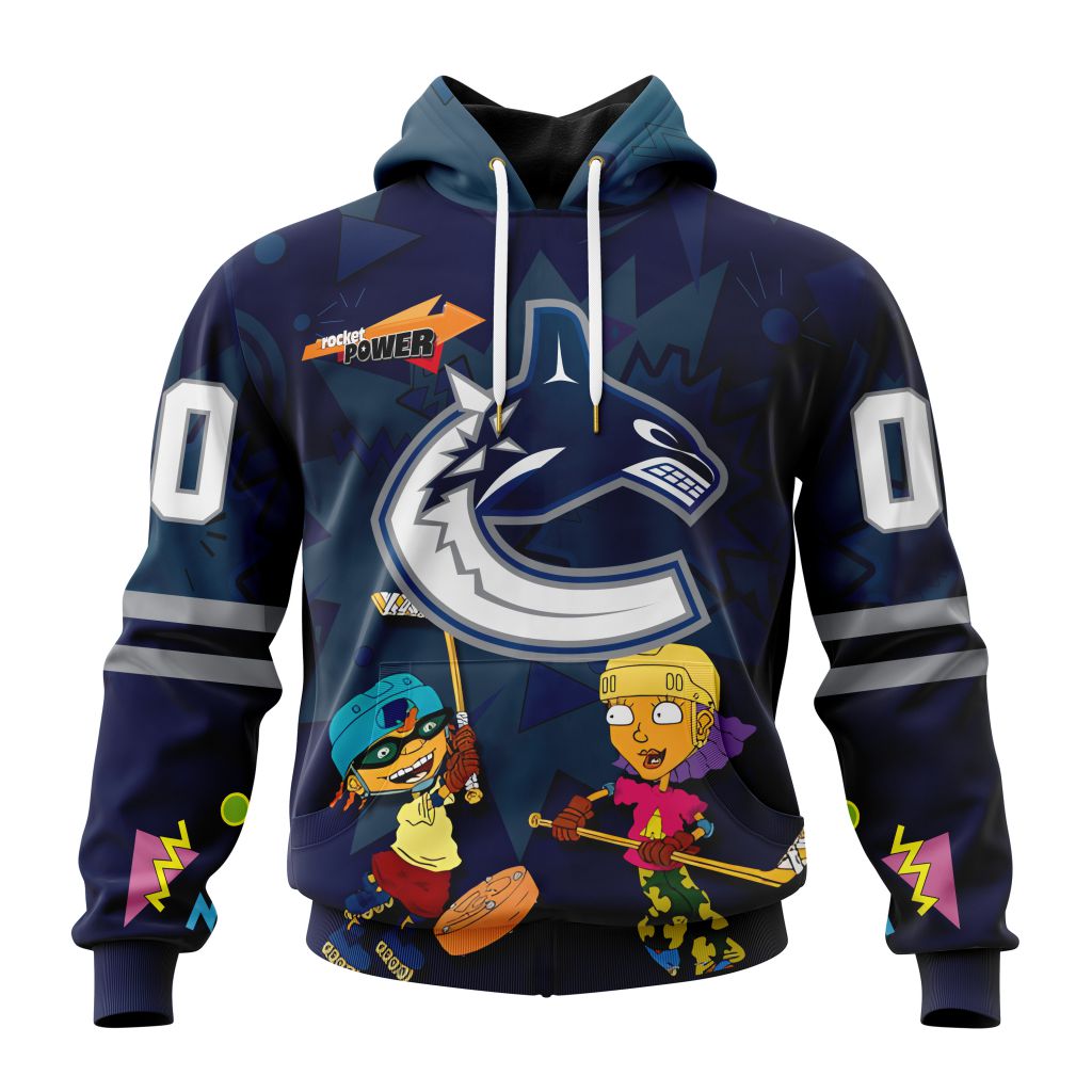 Personalized Nhl Vancouver Canucks Specialized For Rocket Power Pullover Hoodie