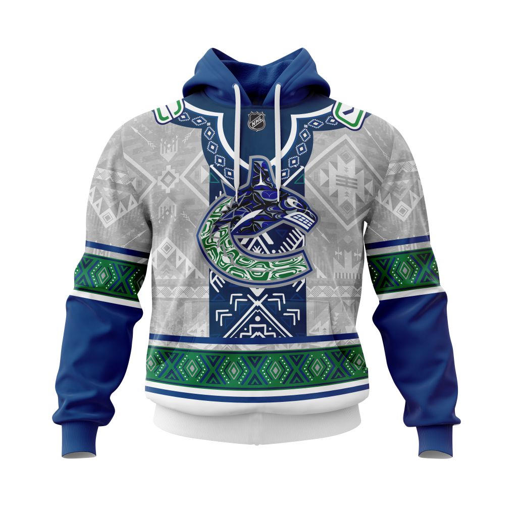 Personalized Nhl Vancouver Canucks Specialized Native Concepts Pullover Hoodie