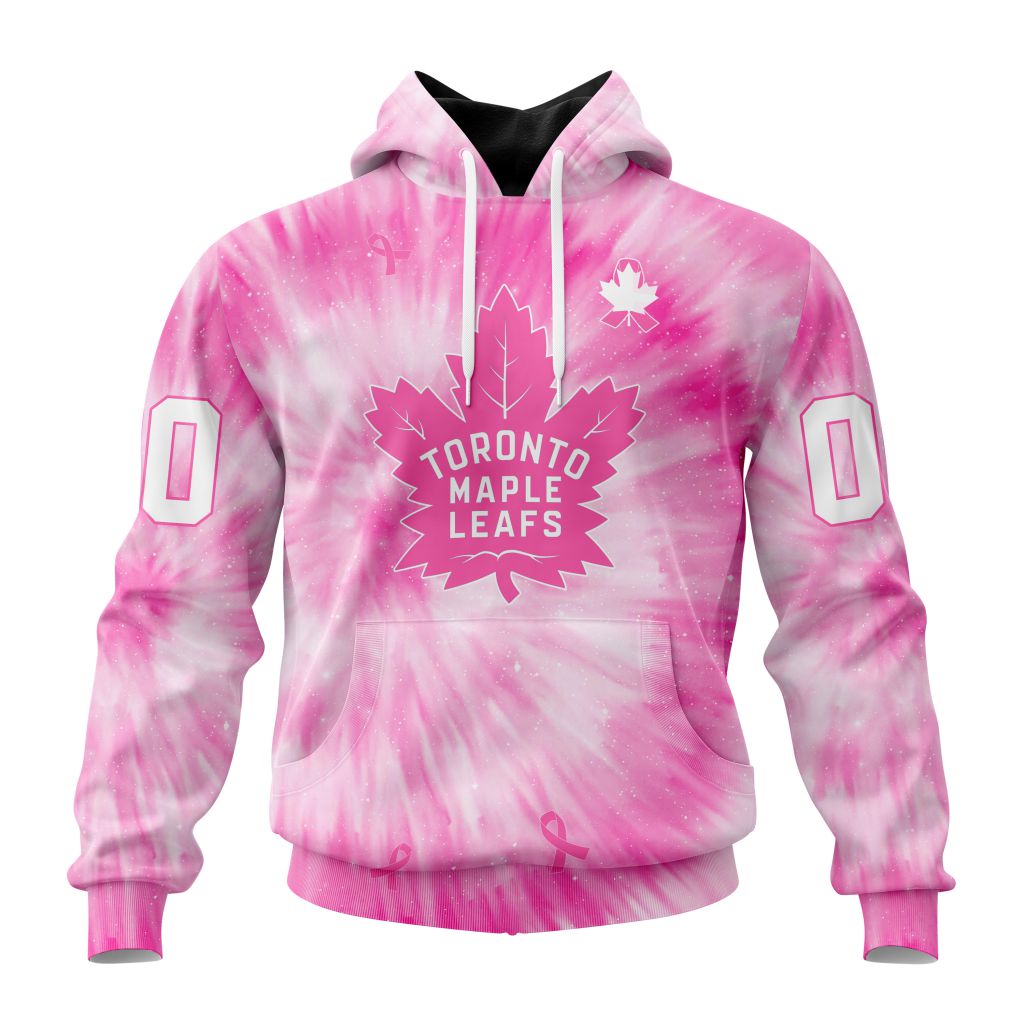 Personalized Nhl Toronto Maple Leafs Special Pink Tie-Dye Pullover Hoodie