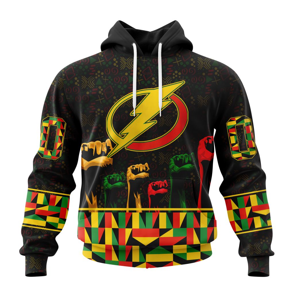 Personalized Nhl Tampa Bay Lightning Special Design Celebrate Black History Month Pullover Hoodie