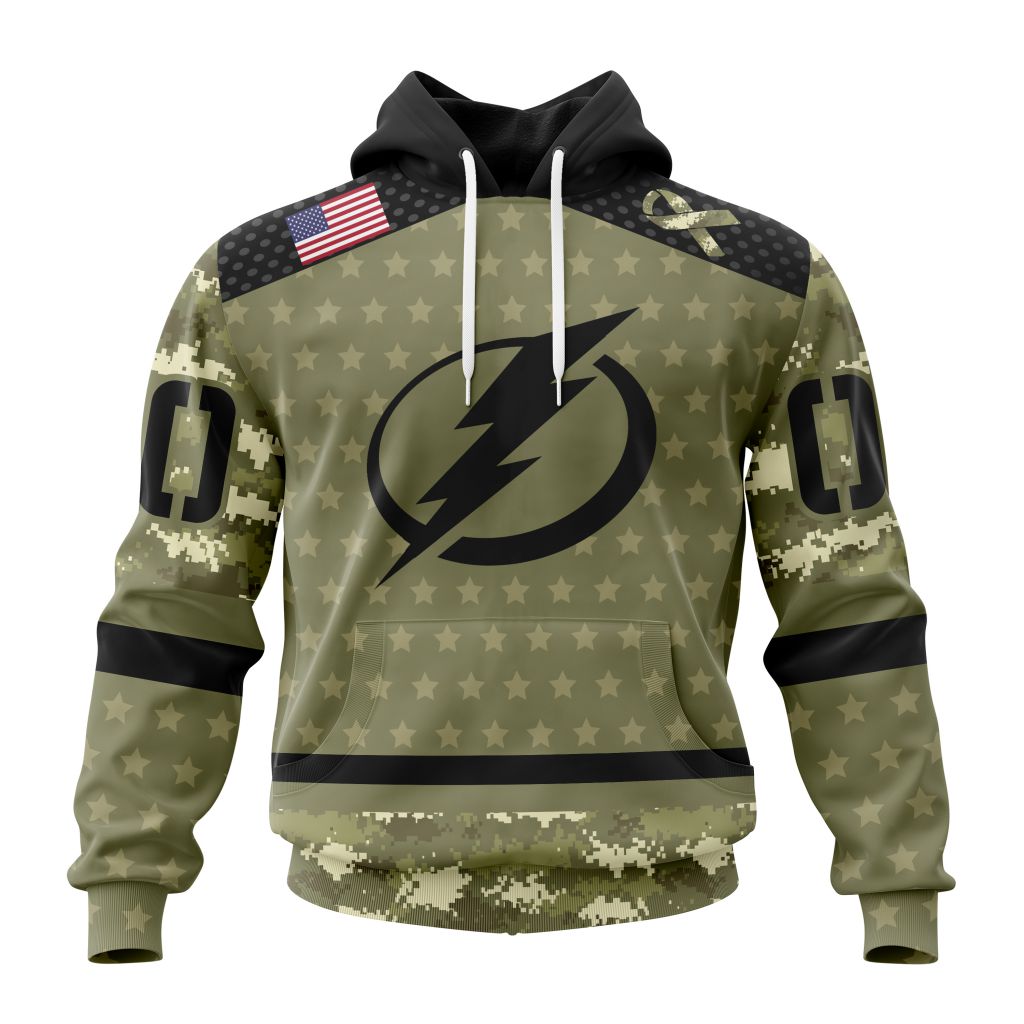 Personalized Nhl Tampa Bay Lightning Special Camo Military Appreciation Pullover Hoodie