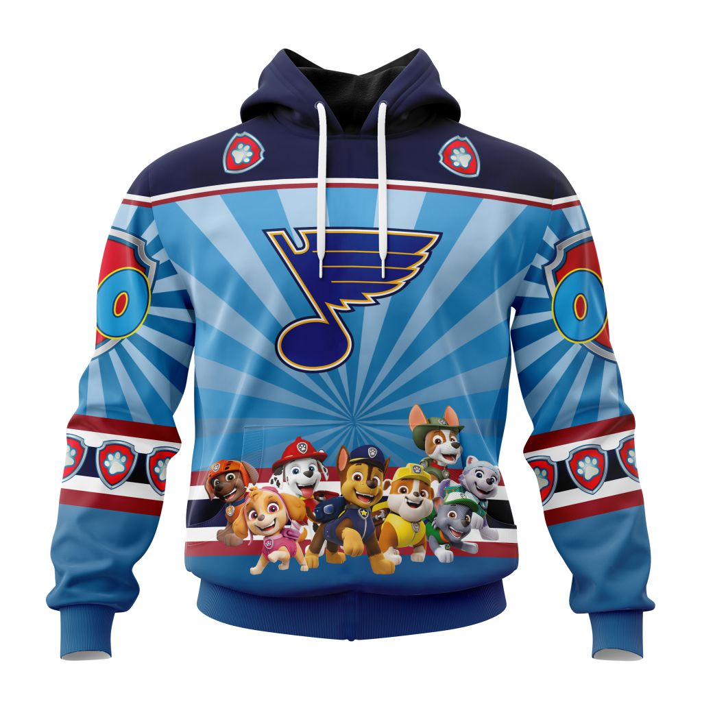 Personalized Nhl St. Louis Blues Special Paw Patrol Kits Pullover Hoodie