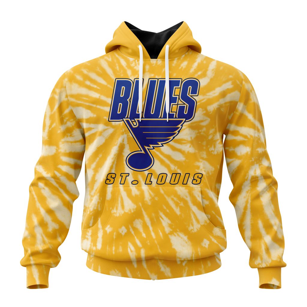 Personalized Nhl St. Louis Blues Special Retro Vintage Tie Dye Pullover Hoodie