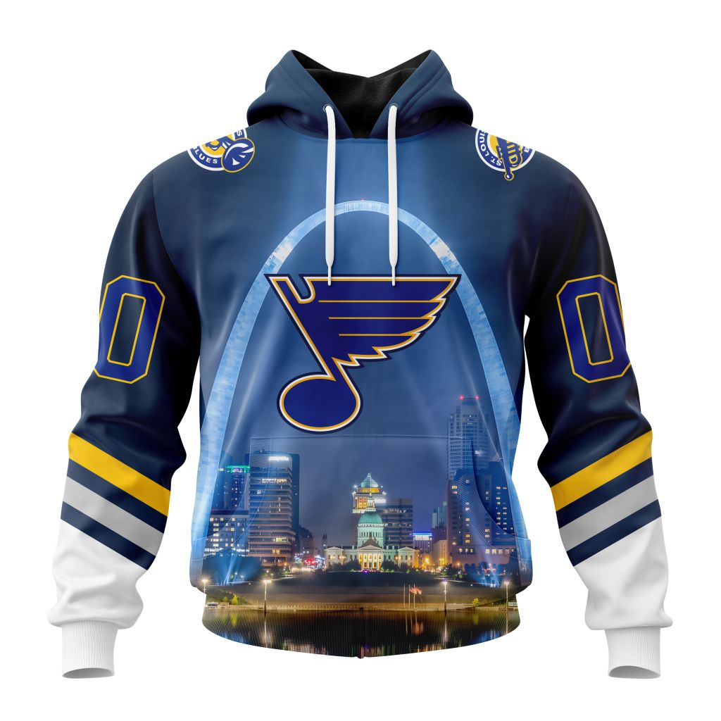 Personalized Nhl St. Louis Blues Special Design With Gateway Arch Pullover Hoodie
