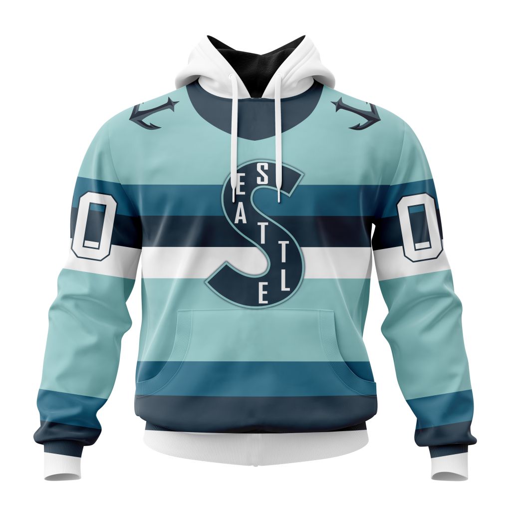 Personalized Nhl Seattle Kraken Special Reverse Retro Redesign Pullover Hoodie