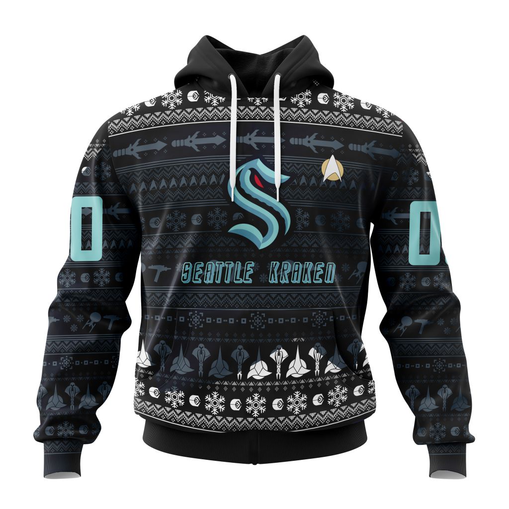 Personalized Nhl Seattle Kraken Special Star Trek Design Pullover Hoodie