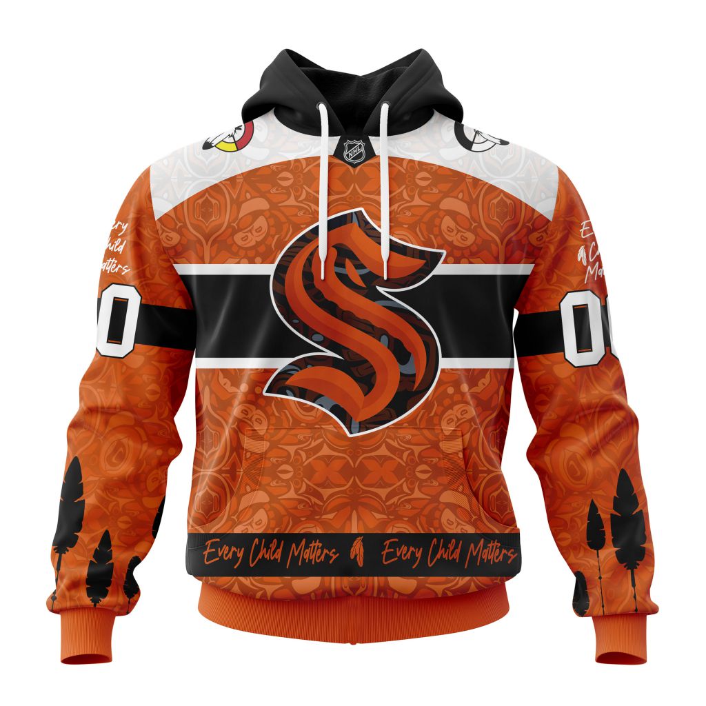 Personalized Nhl Seattle Kraken Specialized Design Support Child Lives Matter Pullover Hoodie