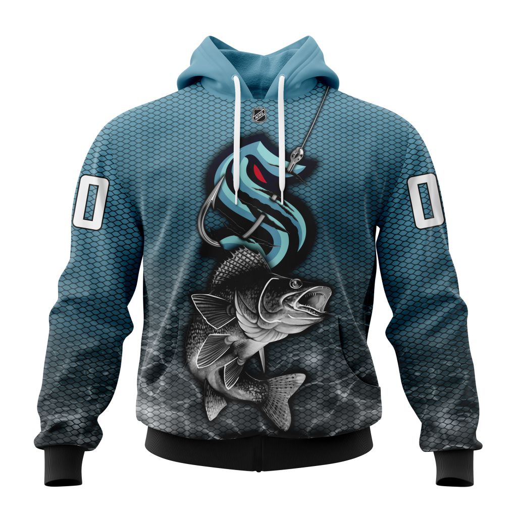 Personalized Nhl Seattle Kraken Specialized Fishing Style Pullover Hoodie