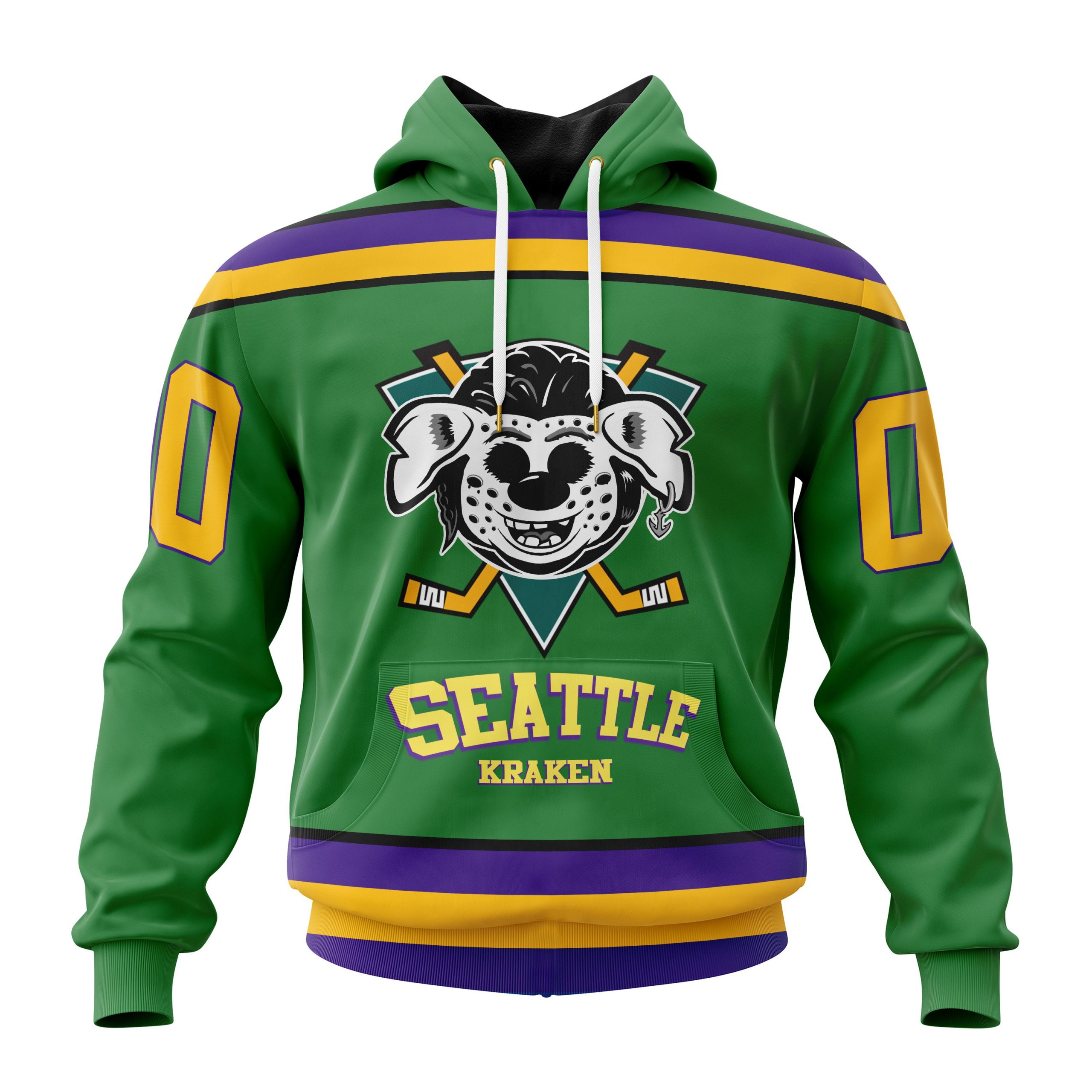 Personalized Nhl Seattle Kraken Specialized Design X The Mighty Ducks Pullover Hoodie