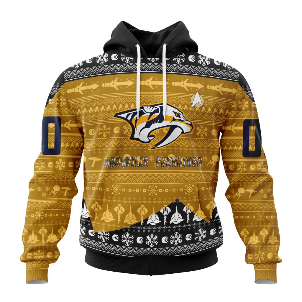Personalized Nhl Nashville Predators Special Star Trek Design Pullover Hoodie