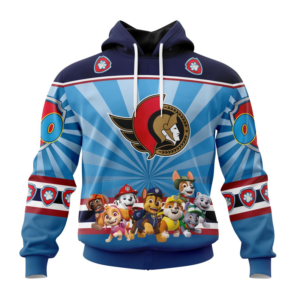 Personalized Nhl Ottawa Senators Special Paw Patrol Kits Pullover Hoodie