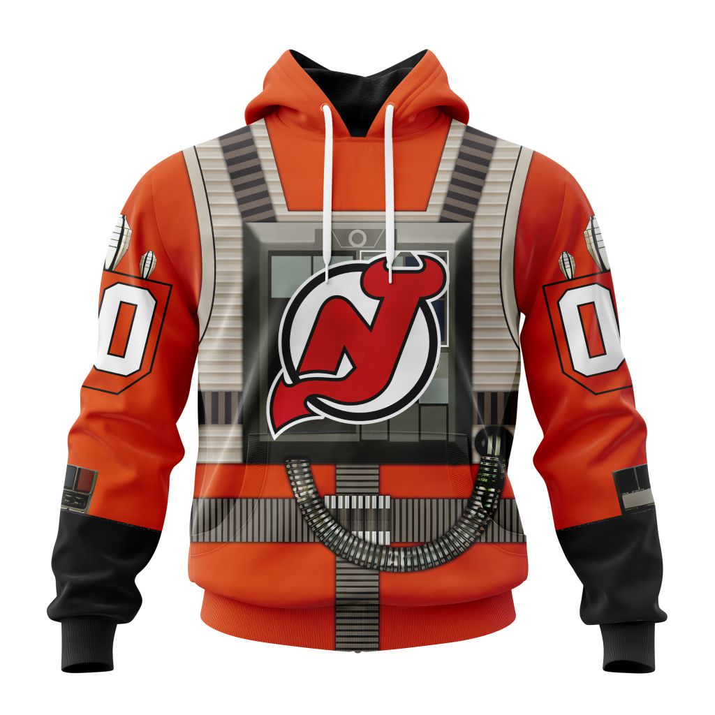 Personalized Nhl New Jersey Devils Star Wars Rebel Pilot Design Pullover Hoodie