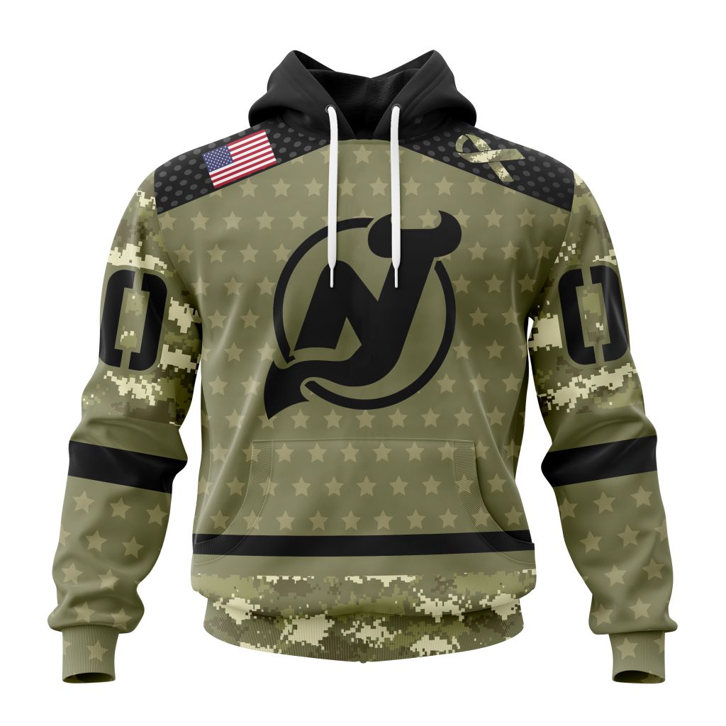 Personalized Nhl New Jersey Devils Special Camo Military Appreciation Pullover Hoodie
