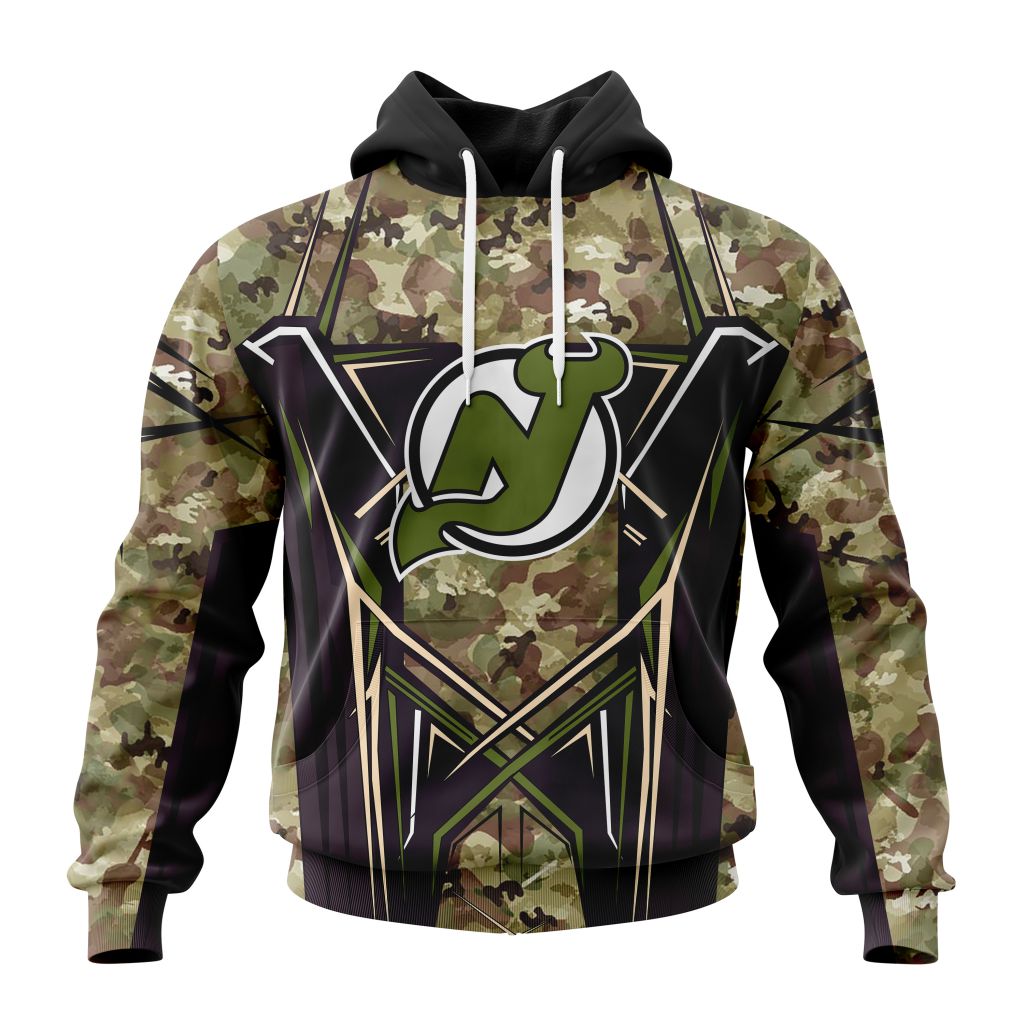 Personalized Nhl New Jersey Devils Special Camo Color Design Hoodie