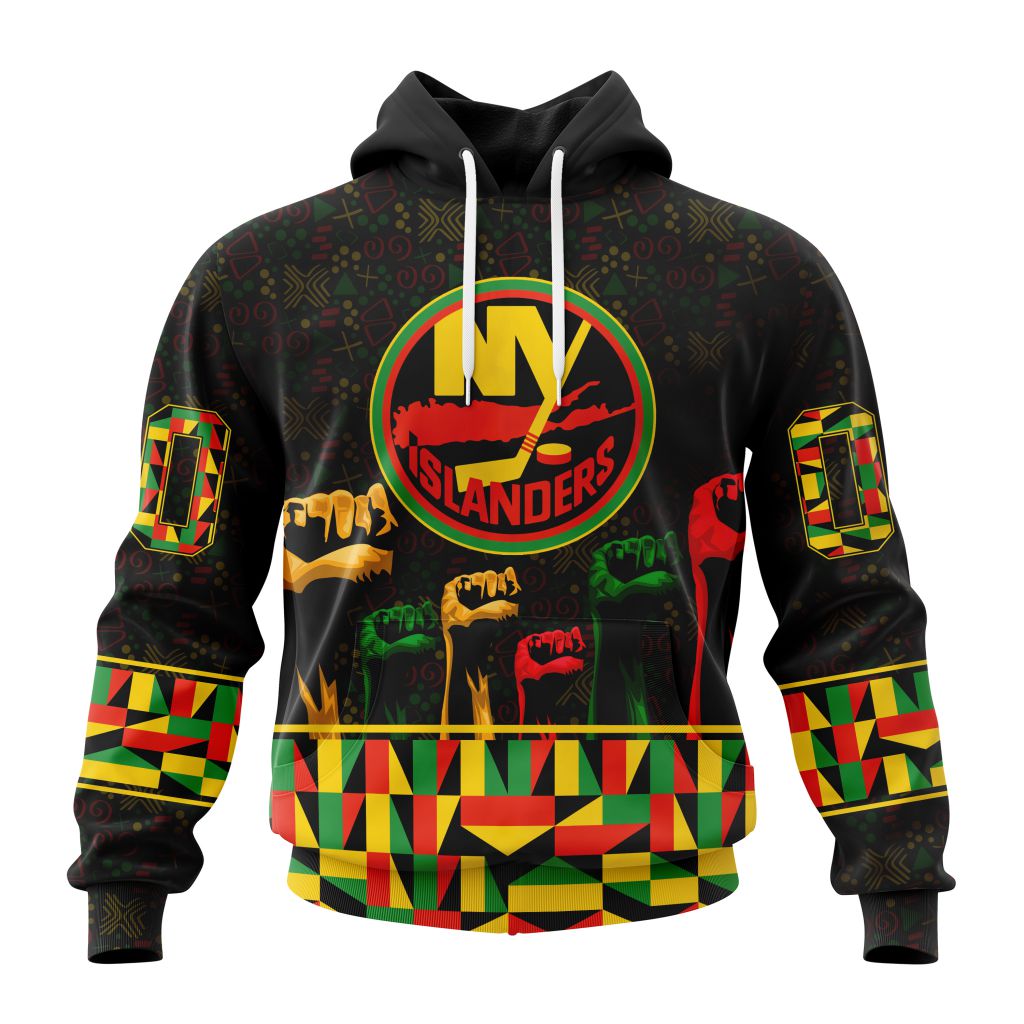 Personalized Nhl New York Islanders Special Design Celebrate Black History Month Pullover Hoodie