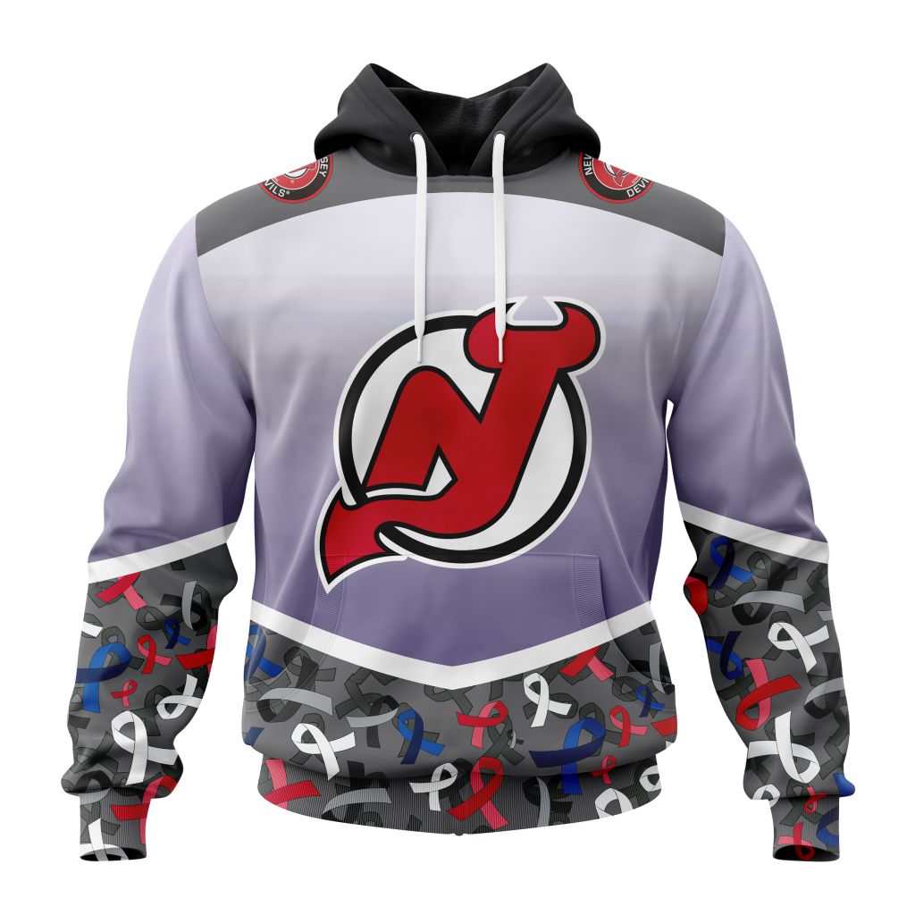 Personalized Nhl New Jersey Devils Specialized Sport Fights Again All Cancer Pullover Hoodie