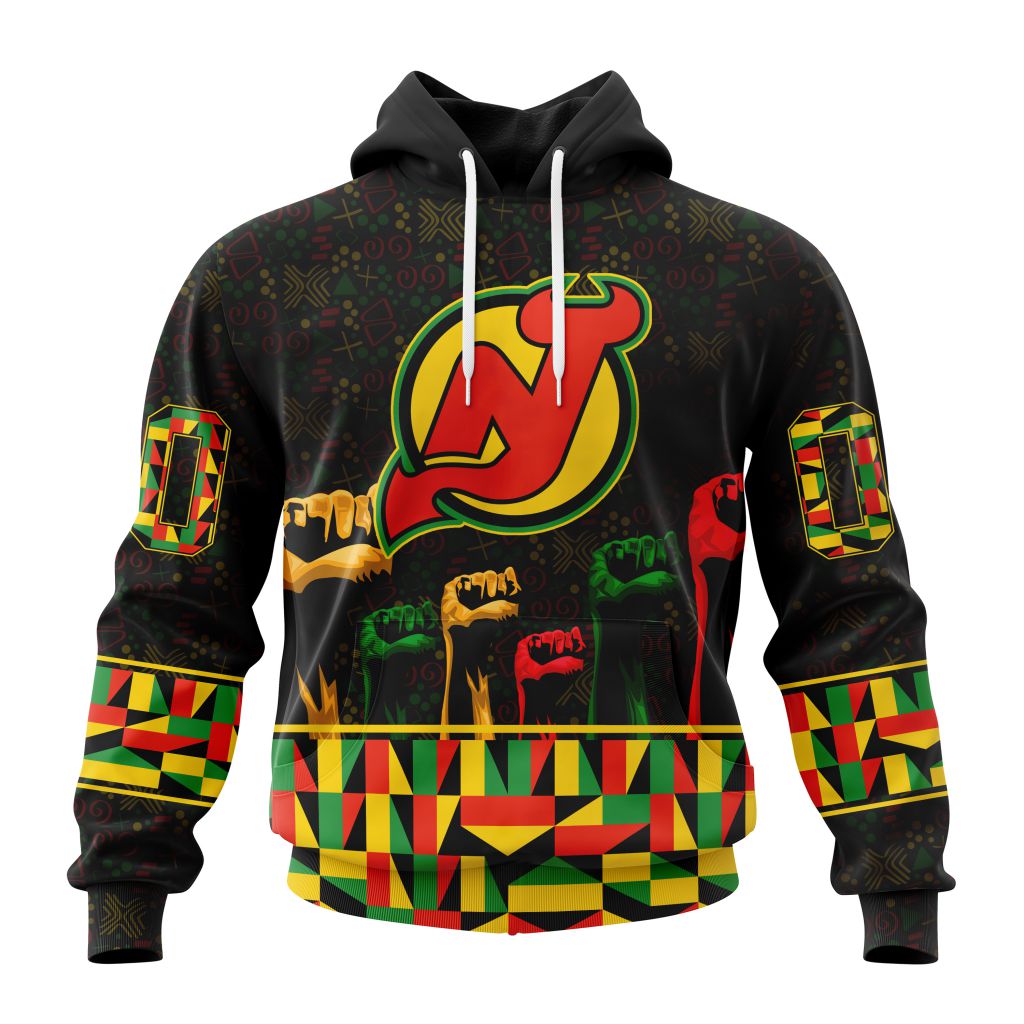 Personalized Nhl New Jersey Devils Special Design Celebrate Black History Month Pullover Hoodie