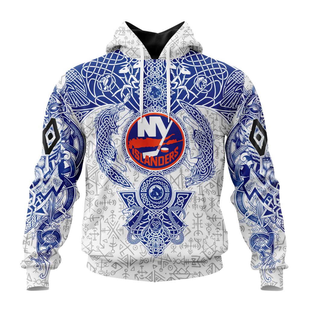 Personalized Nhl New York Islanders Special Norse Viking Symbols Pullover Hoodie