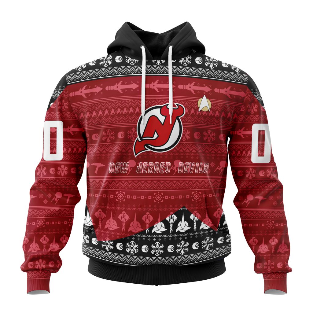 Personalized Nhl New Jersey Devils Special Star Trek Design Pullover Hoodie