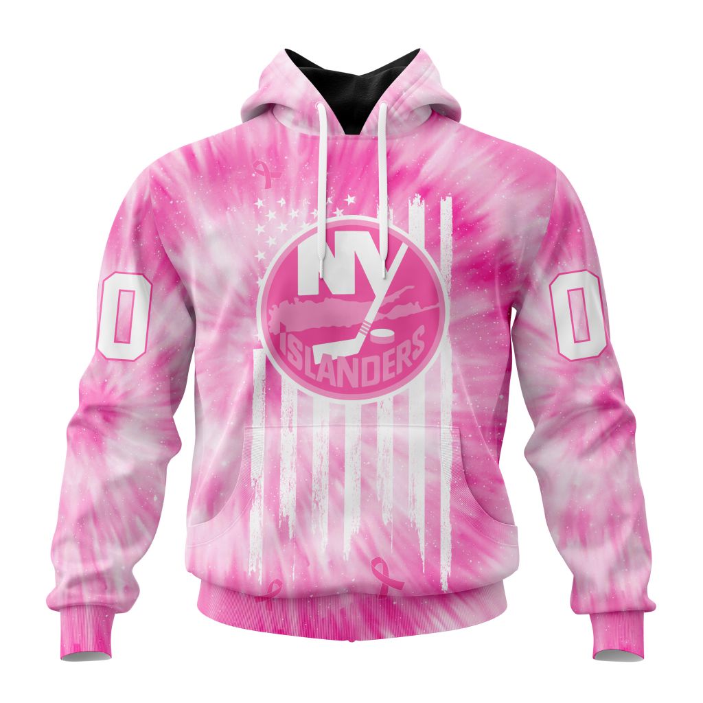Personalized Nhl New York Islanders Special Pink Tie-Dye Pullover Hoodie