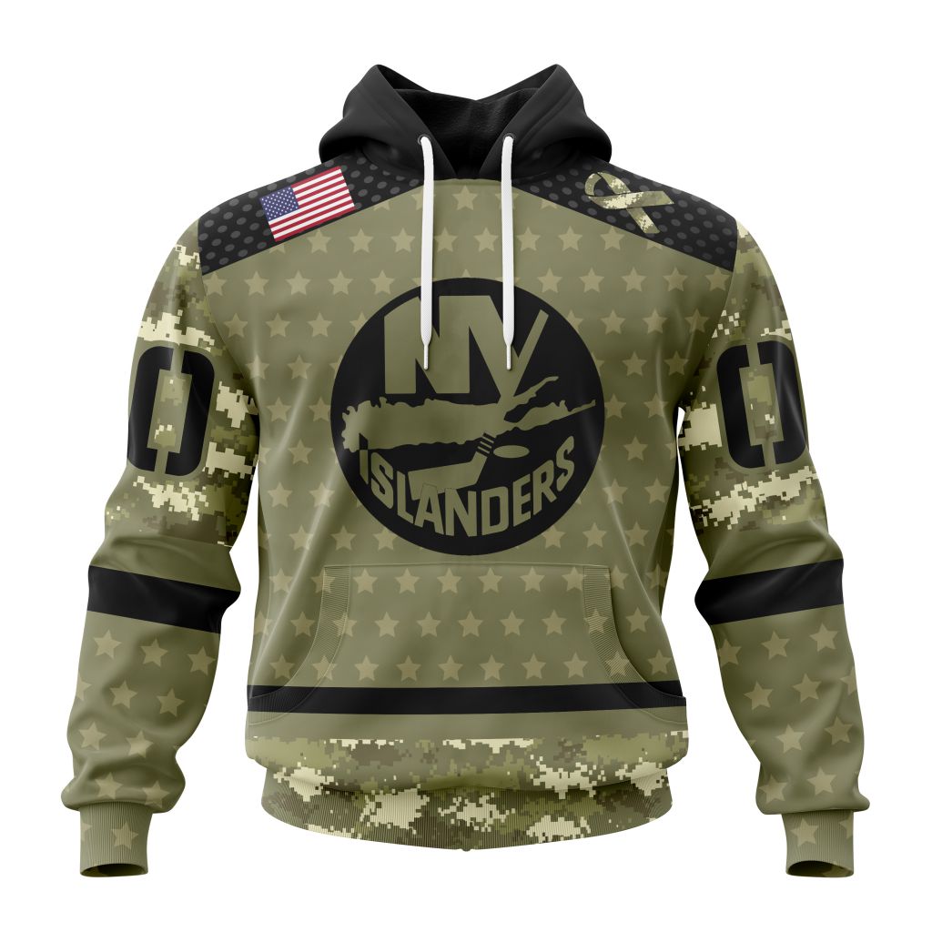 Personalized Nhl New York Islanders Special Camo Military Appreciation Pullover Hoodie