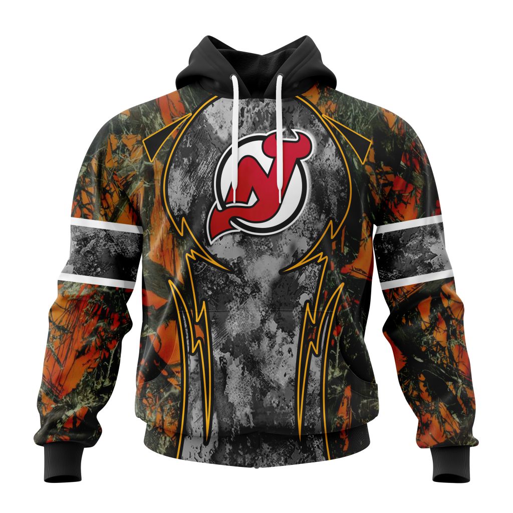 Personalized Nhl New Jersey Devils With Camo Concepts For Hungting In Forest Pullover Hoodie