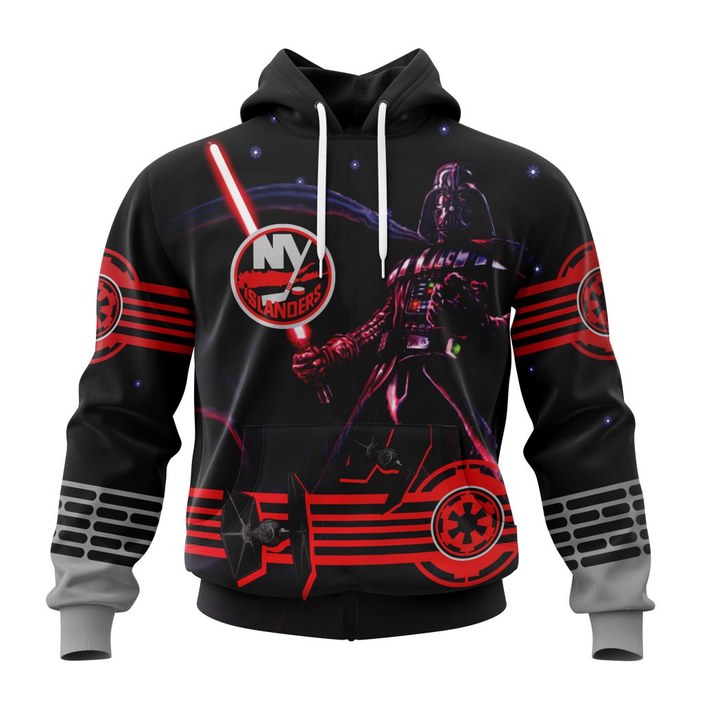 Personalized Nhl New York Islanders Specialized Darth Vader Version Jersey Pullover Hoodie