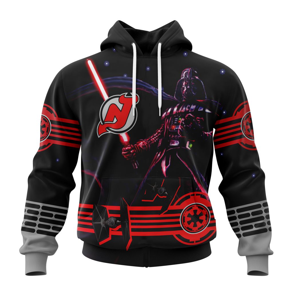 Personalized Nhl New Jersey Devils Specialized Darth Vader Version Jersey Pullover Hoodie
