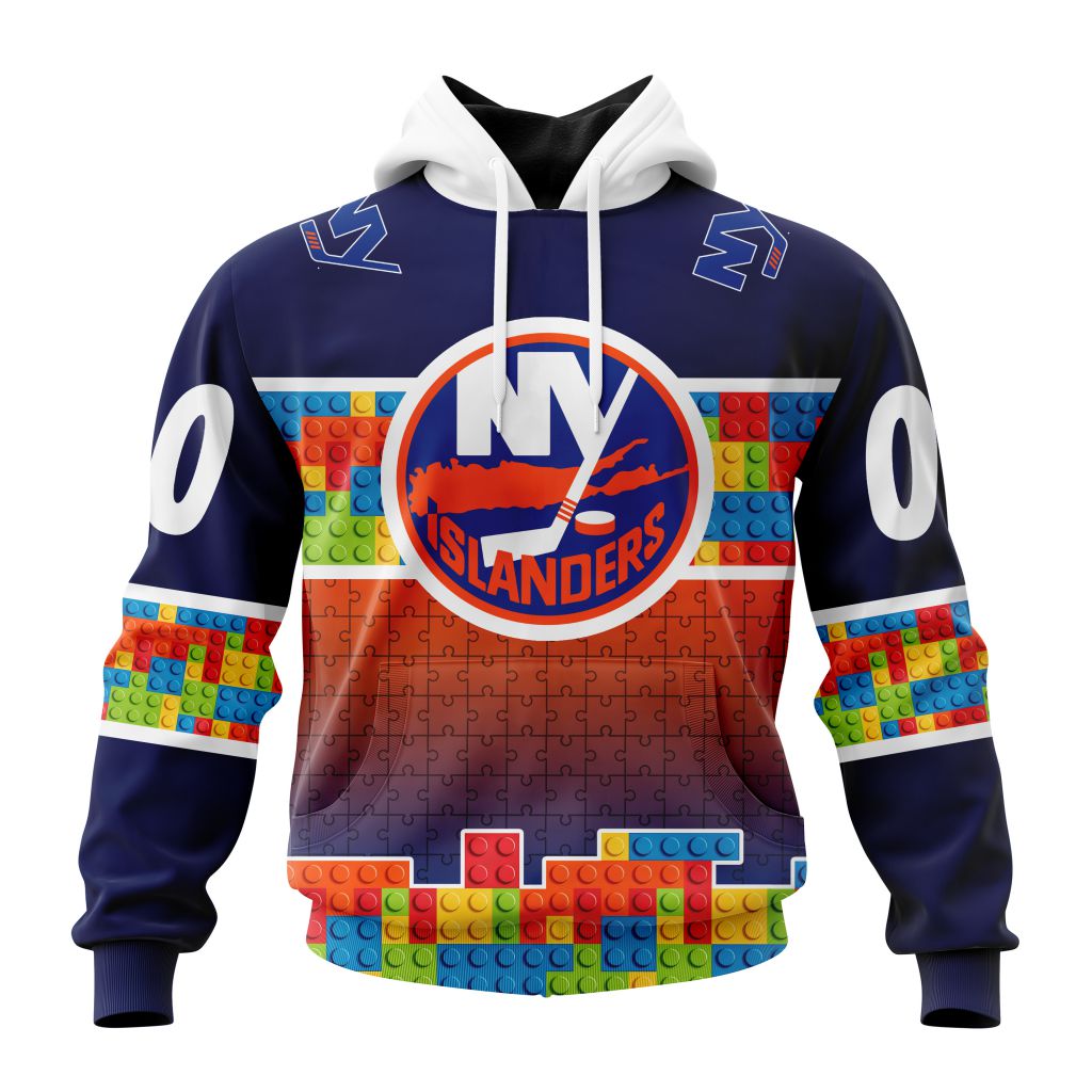 Personalized Nhl New York Islanders Autism Awareness Design Hoodie