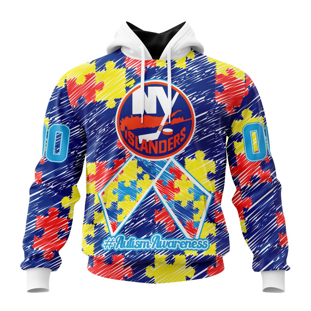 Personalized Nhl New York Islanders Special Autism Awareness Month Pullover Hoodie